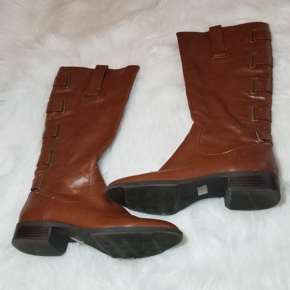 JustFab Shoes - Justfab Dark Tan Over Ankle Boots